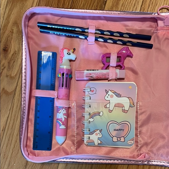 Pink Stationery Set with Colorful Pens - Picture 2 of 7